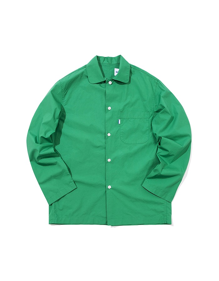 softur) RELAXED PAJAMA SHIRT (GREEN) 2차 재입고