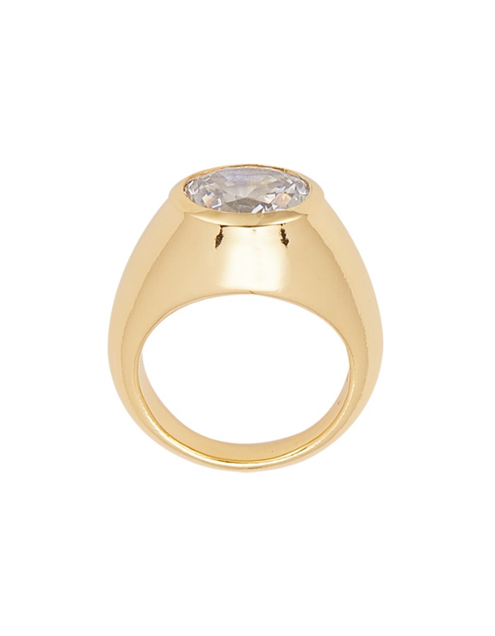 LSEY) Oval sparkle ring (gold)