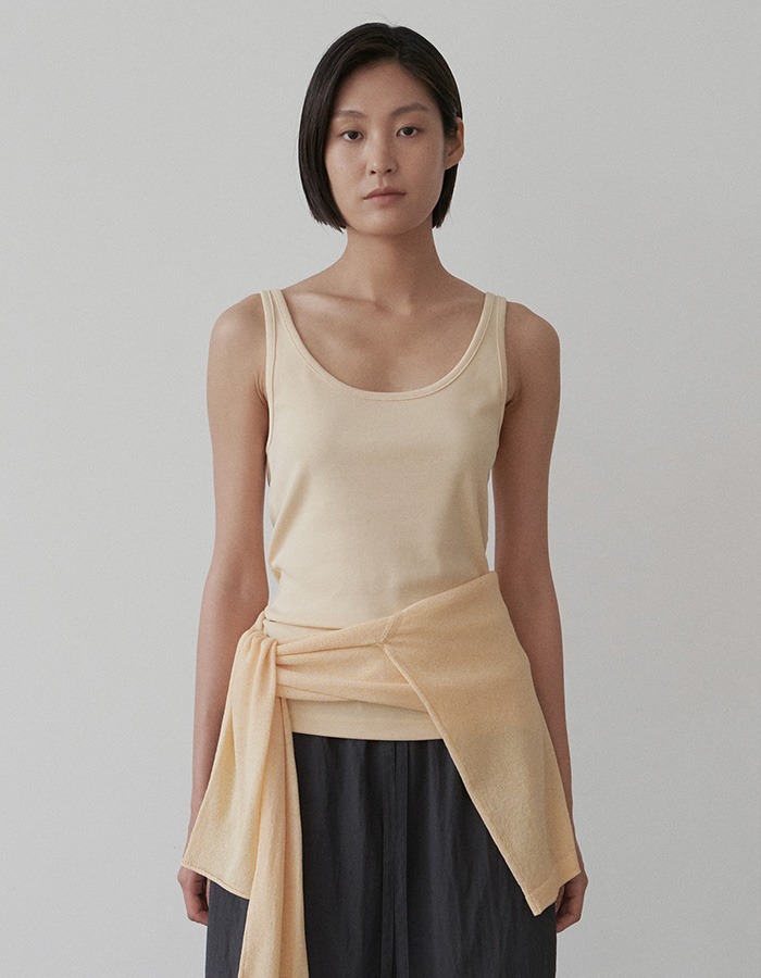COURBUI) RIBBED TANK TOP (YELLOW) 재입고