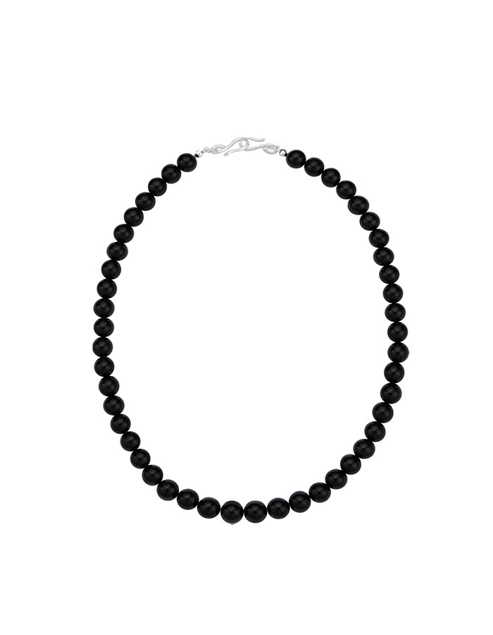 Lsey) Onyx ball necklace (8mm)