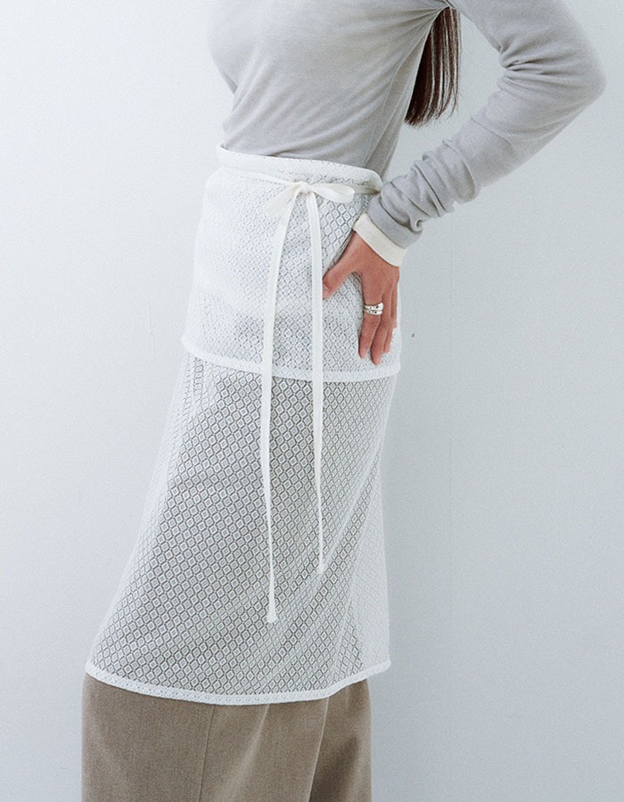 Osthe) DOUBLE LAYER SKIRT (WHITE) 3차 재입고