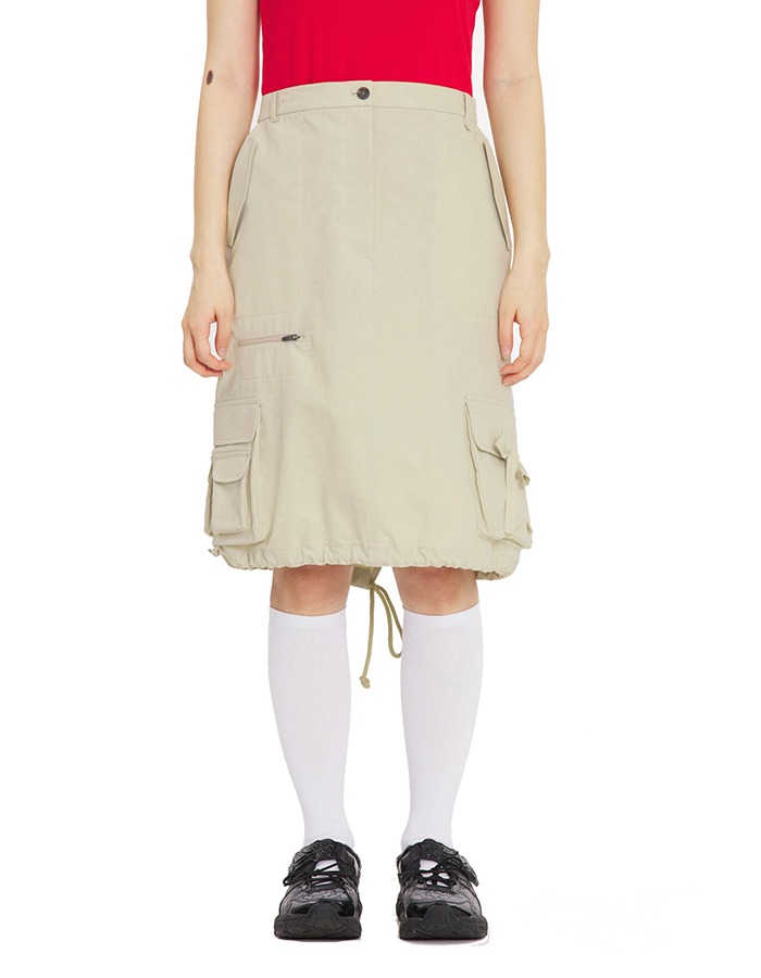 BOCBOK) very busy skirt (beige)