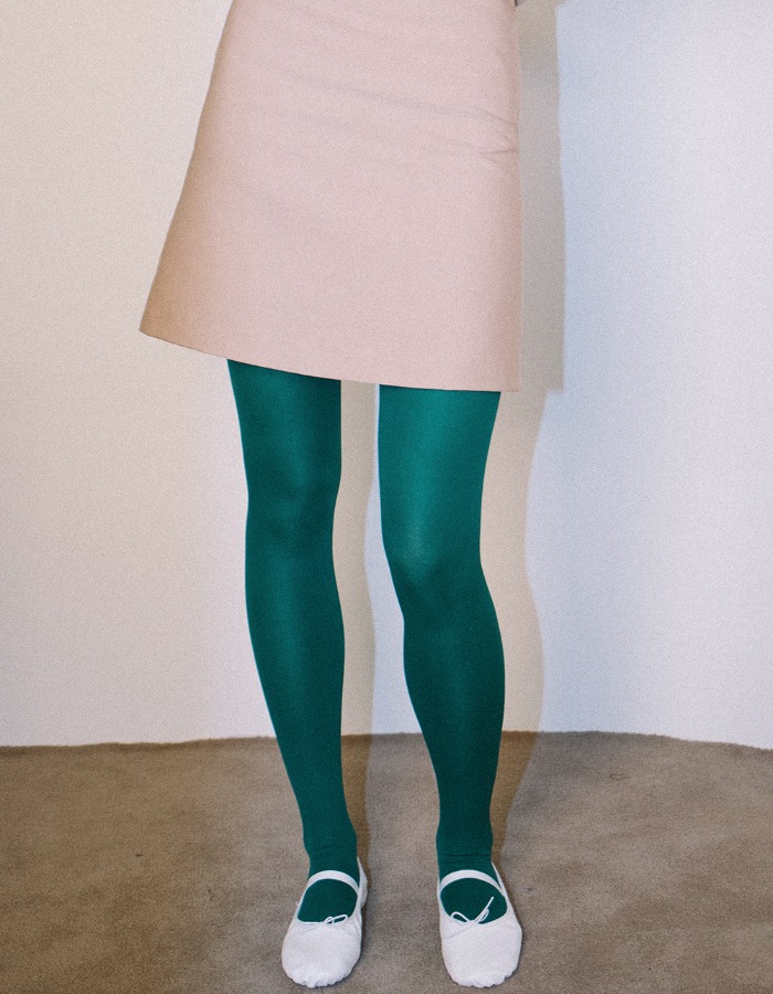 AOY) KAYLA COLORED STOCKINGS IN GREEN