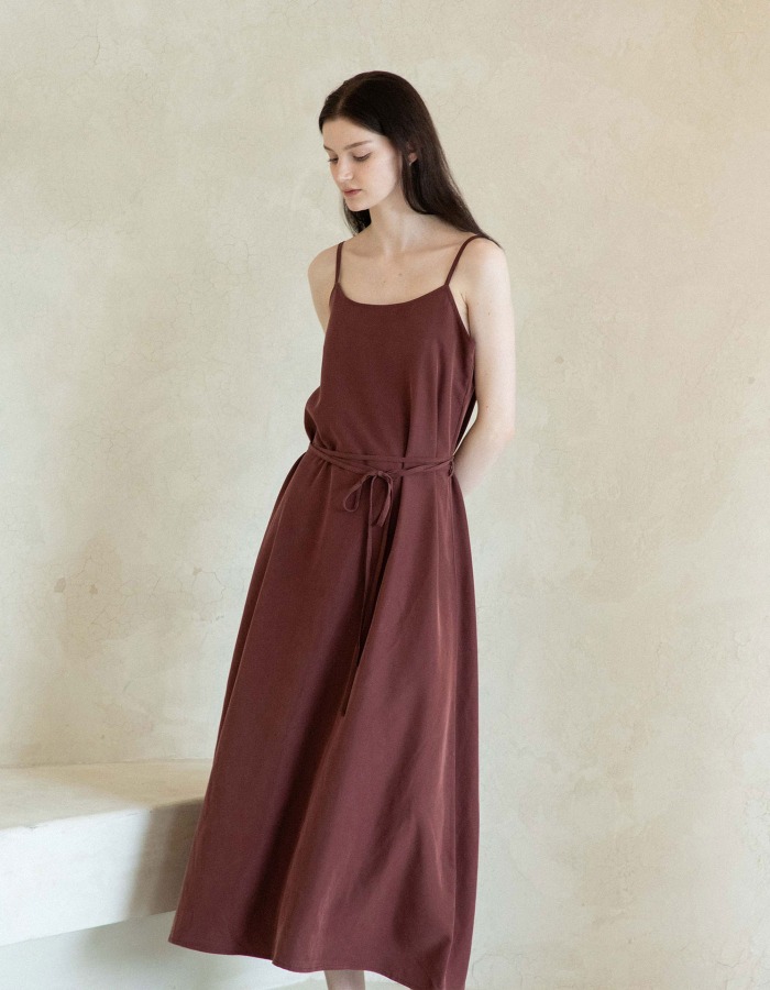 YM Store) Burgundy Slip Dress