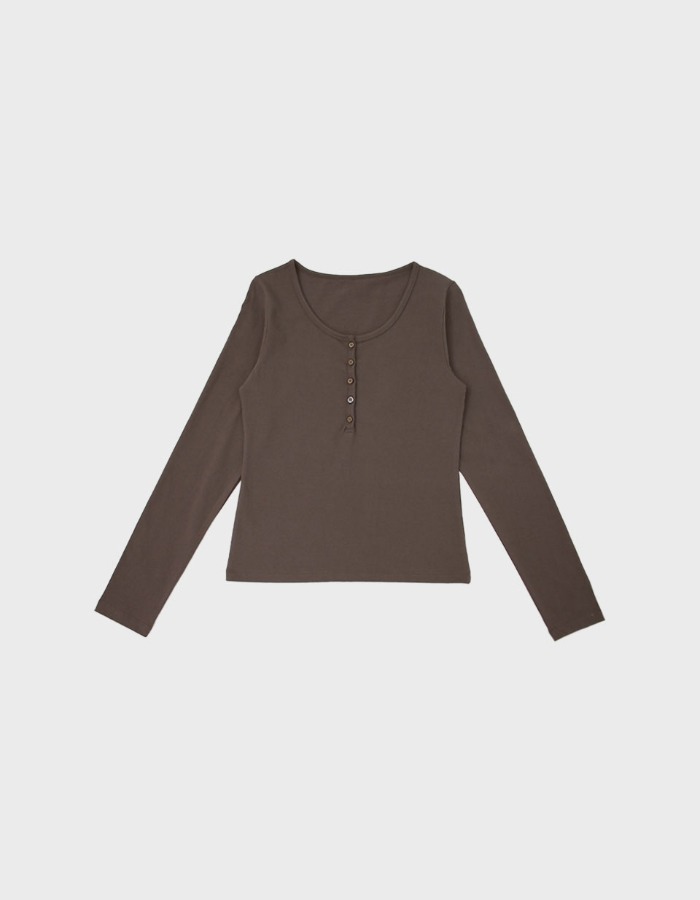colocynth) SOFT LONG SLEEVE T-SHIRT BROWN
