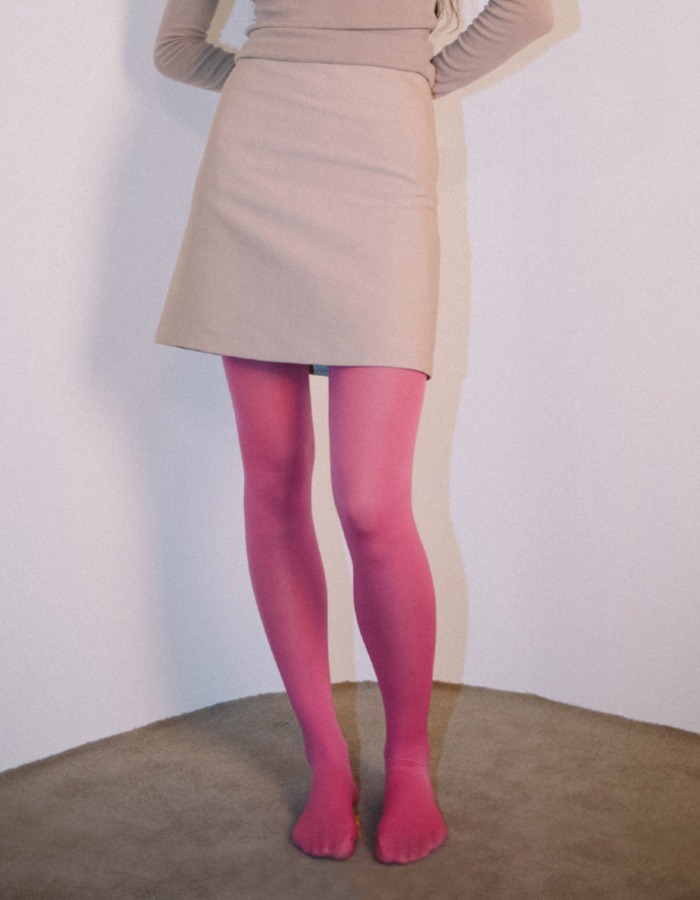 AOY) KAYLA COLORED STOCKINGS IN PINK