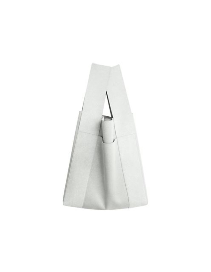 regular) square tote bag - silver gray