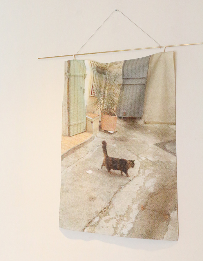 saki) fabric series - thoughtful cat