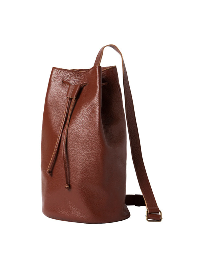 article) single bucket bag - brown