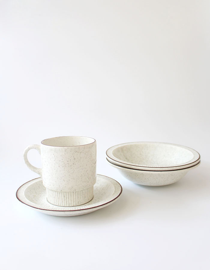 poole) parkstone cup&amp;saucer &amp; bowl