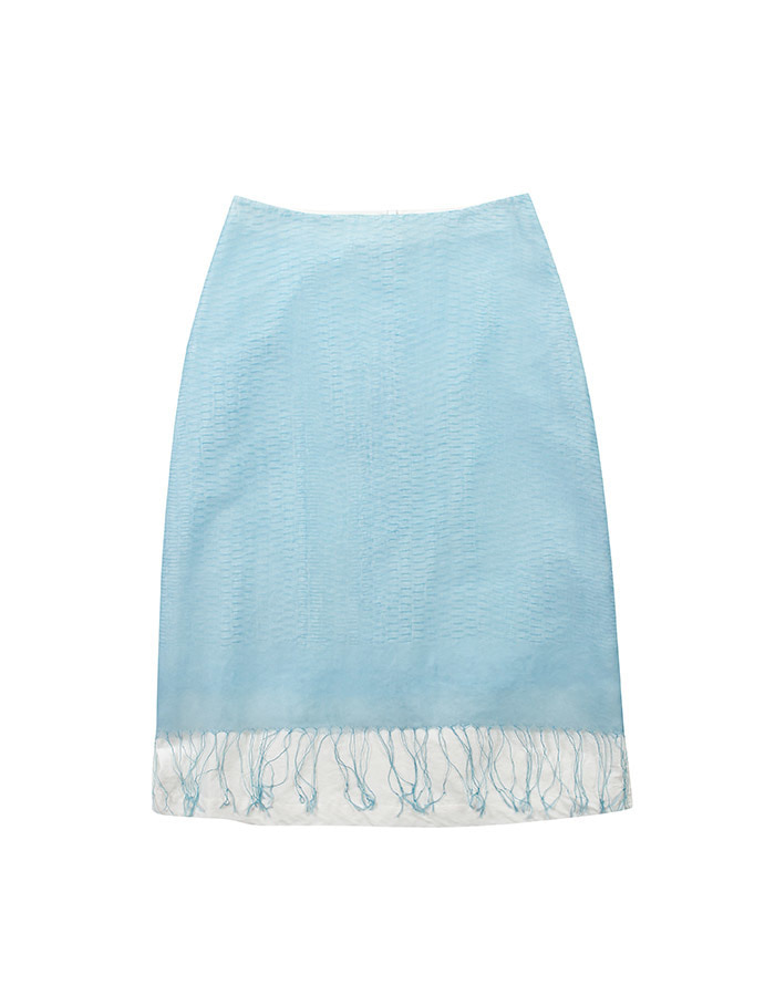 teak) hand-dyeing fringe scarf skirt