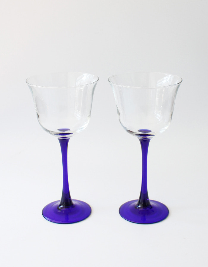 luminarc) cobalt blue wine glass - 마지막 제품