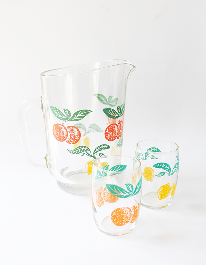 Netherlands vintage) 1970s pitcher with 6 tumblers - 마지막 제품