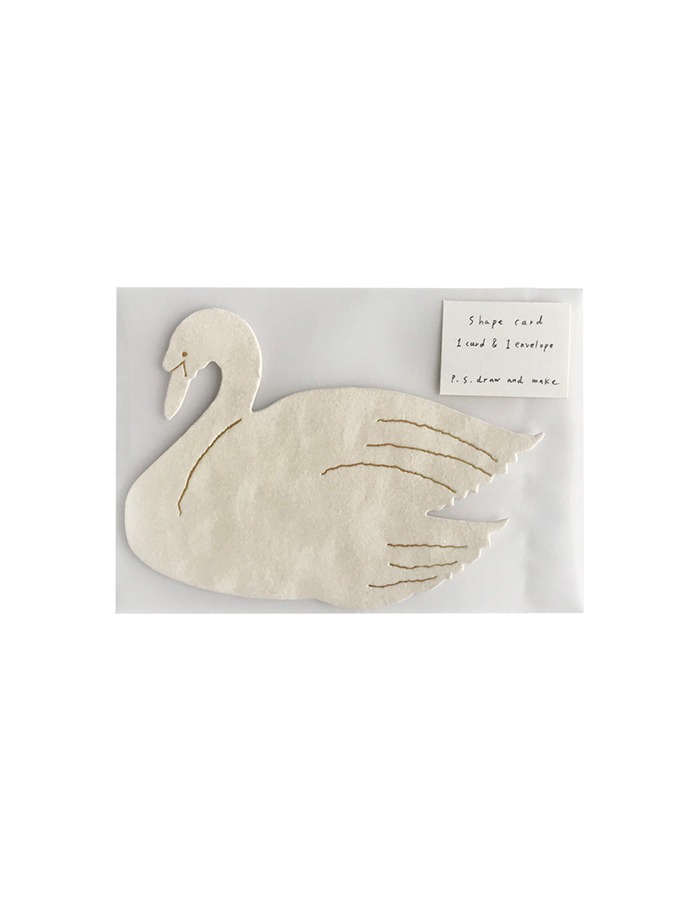 store P.S) Shape card - Swan