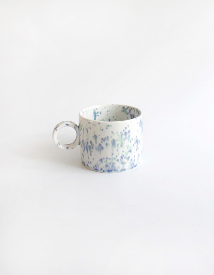 Blue hour) Emerald and Lavender Dots Cup - 마지막 제품