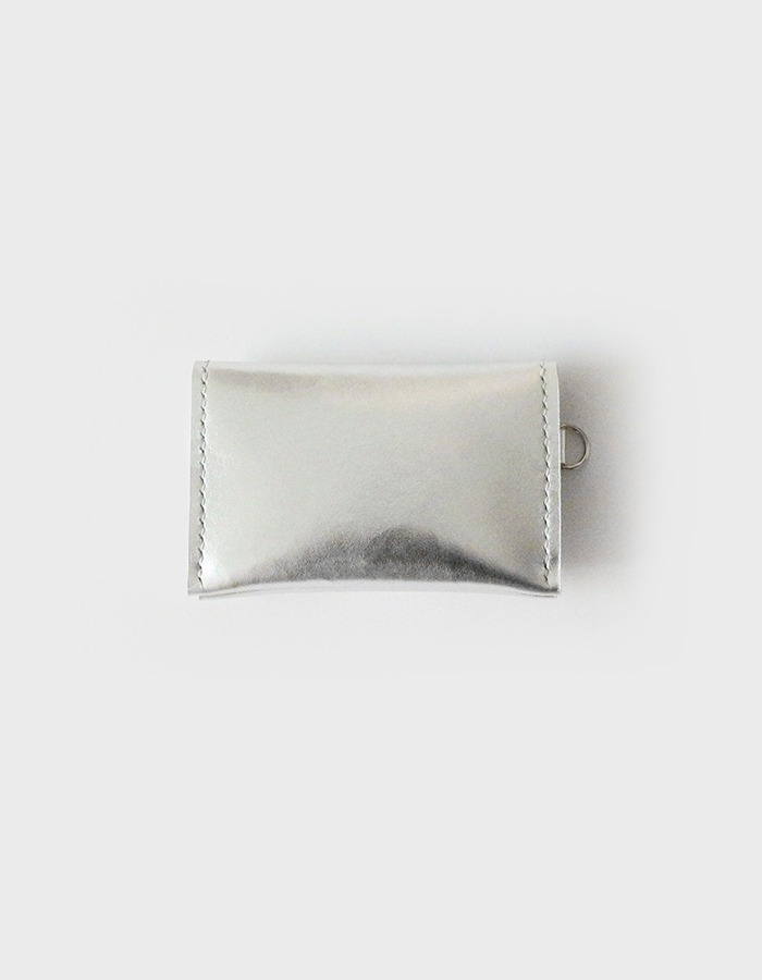 ZISOO) LEATHER CARD CASE_SILVER 2차 재입고