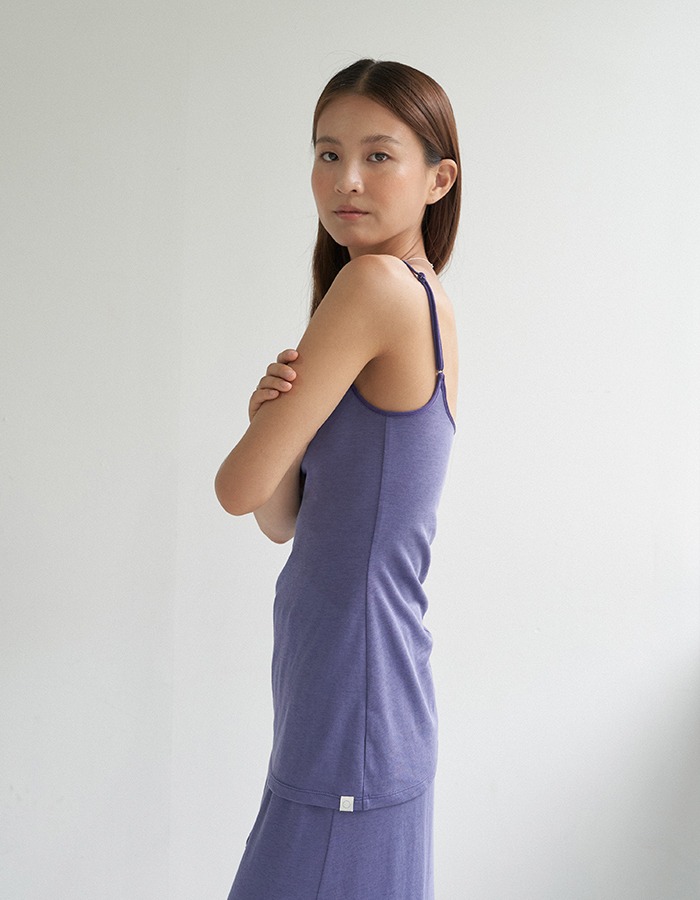 air of june) SILKY SCOOPBACK SLEEVELESS TOP (VIOLET) 2차 재입고