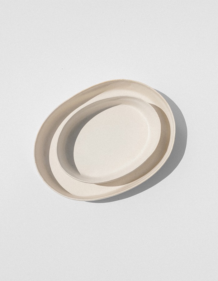 백합도자기) Oval Plate (마지막 수량)