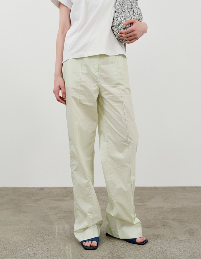 cosmoss) Summer Coated Cotton Wide Pants (mint)