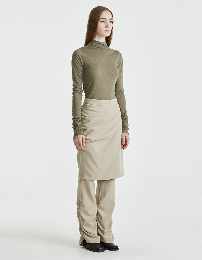 PEINTURE) 21AW Double Layered Trousers _ Beige