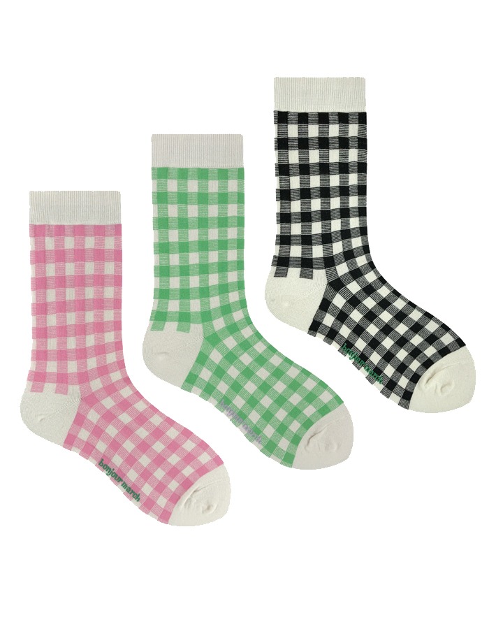 Bonjour March) Bonjour march check socks (11 colors) 4차 재입고