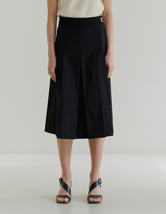 LENUEE) Camille pleated skirt (Black)