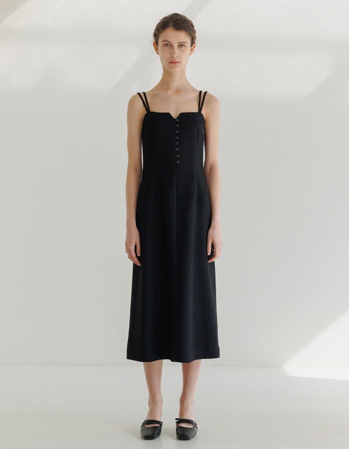 LENUEE) 22Spring Eszter camisole dress _ Black (쇼룸 판매 전용)