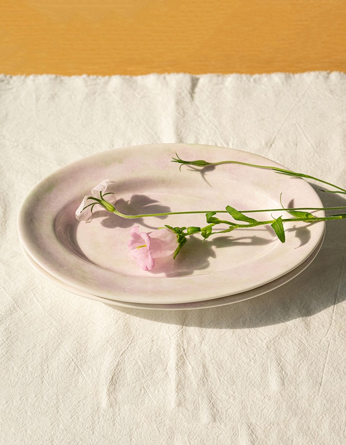 Saie Pottery) waterside &#039;pink&#039; _ oval plate