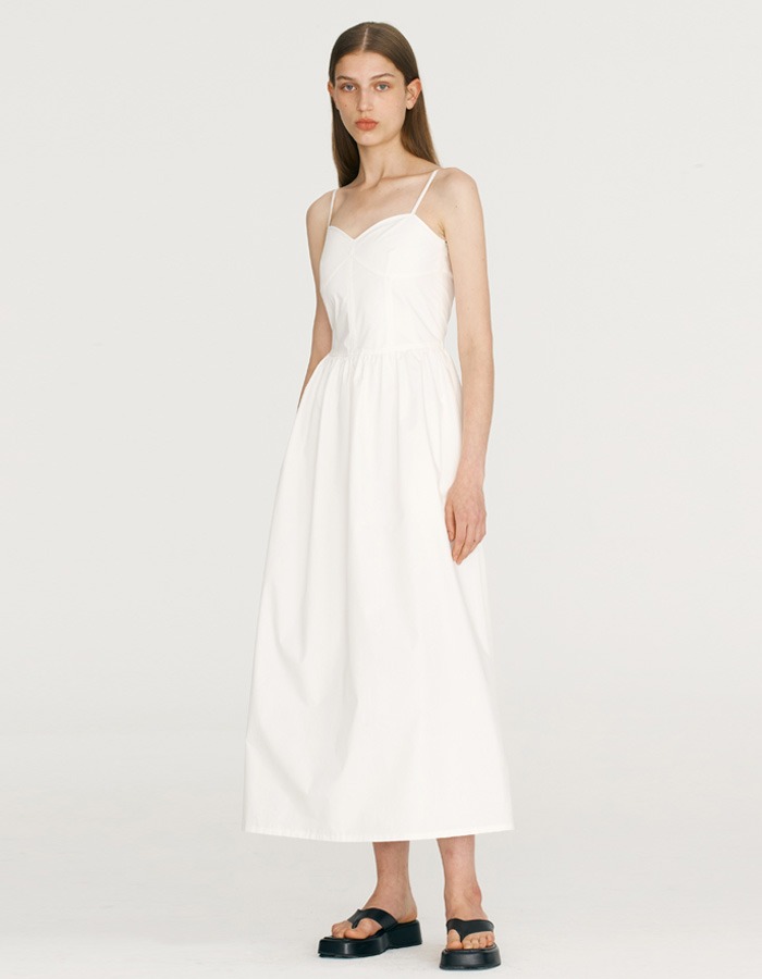LENUEE) Lily shirring dress _ White (쇼룸 판매 전용)