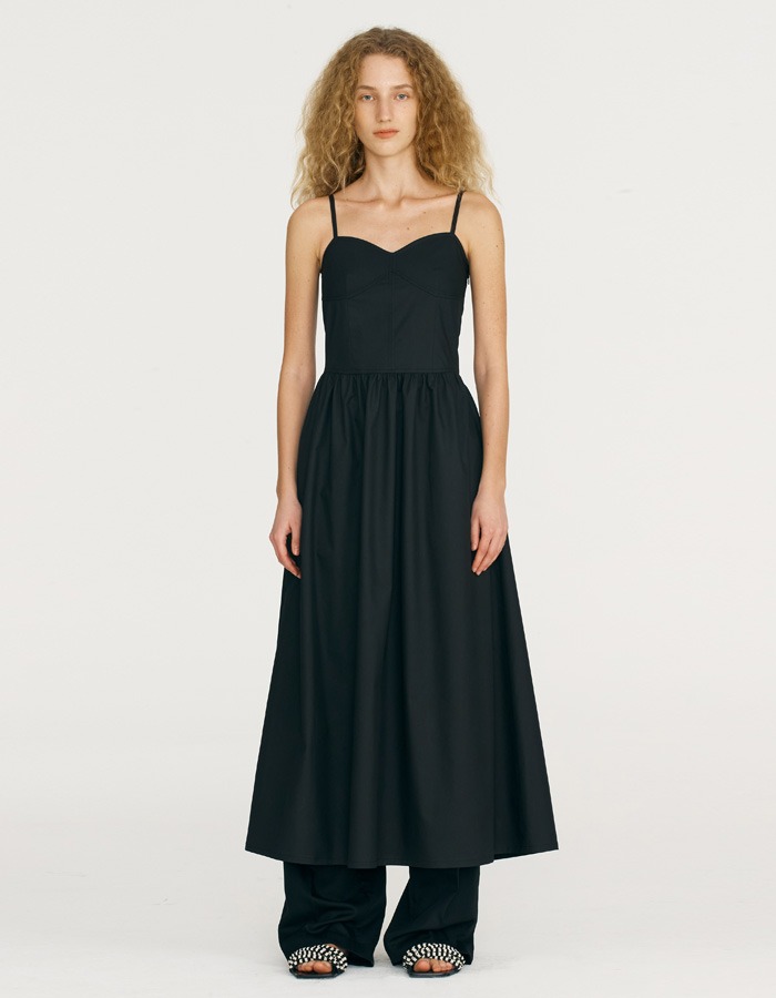 LENUEE) Lily shirring dress _ Black (쇼룸 판매 전용)