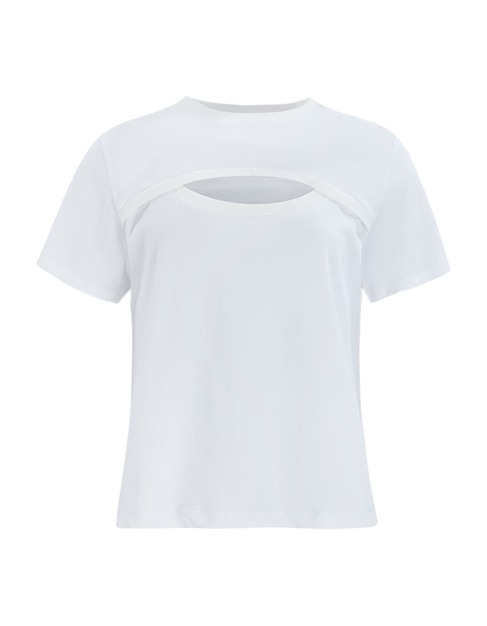 COSMOSS)) Lip point T-shirt (white)