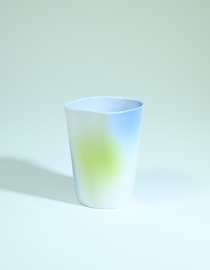 Exactly what I want) Small Cup distorted Blue &amp; Yellowish Green