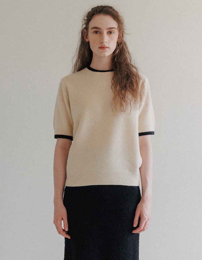 peces) CLASSIC CASHMERE BLENDED KNIT (CREAM)