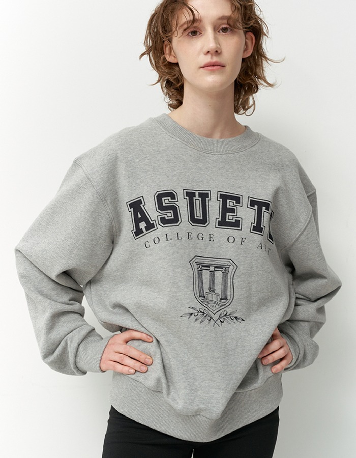 Asueto) &#039;COA&#039; 90s Sweatshirt - Grey