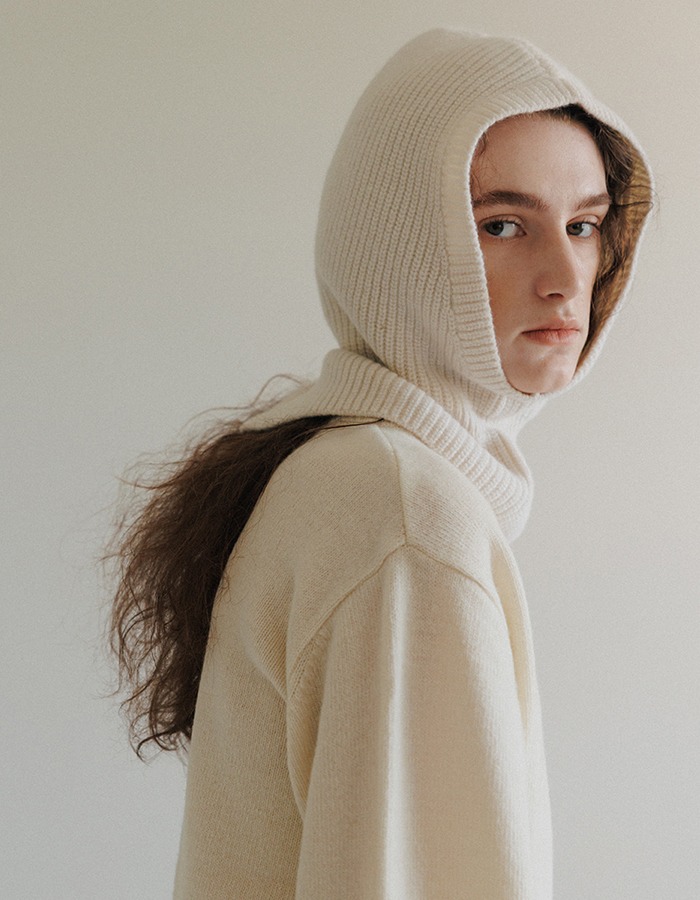 peces) CASHMERE BLENDED BALACLAVA (IVORY) 2차 재입고