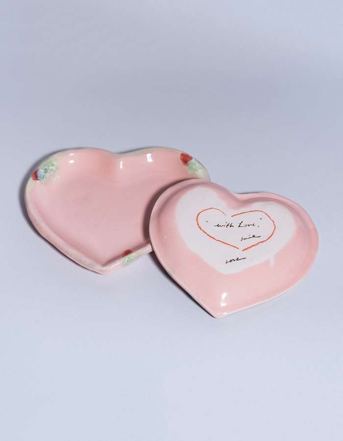 Saie Pottery) “ with love, “ plate (2 sizes)
