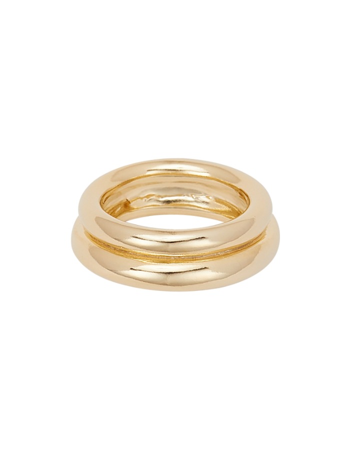 LSEY) Double donut ring (gold)
