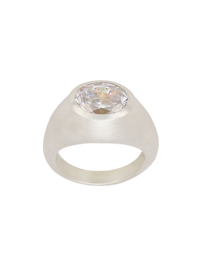 LSEY) Oval sparkle ring (silver)