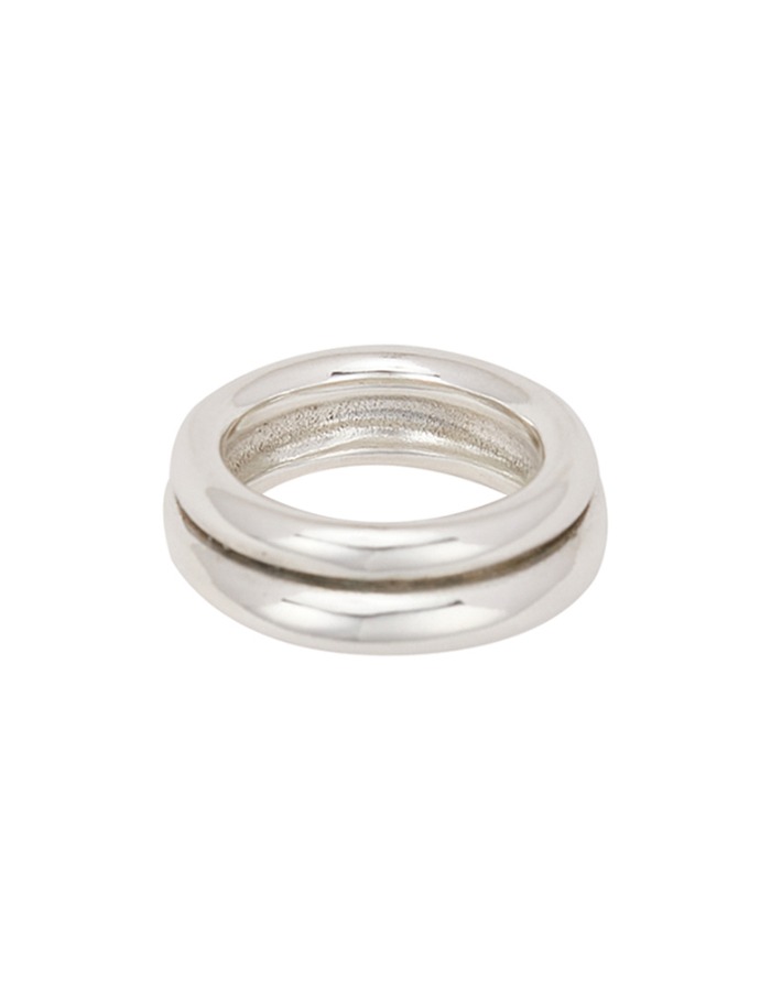 LSEY) Double donut ring (silver)