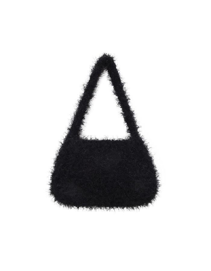 empty room) fluffy shoulder bag (black)
