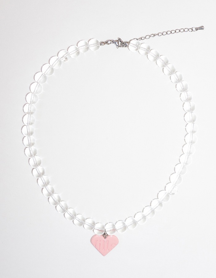 fille) Heart Necklace - Clear