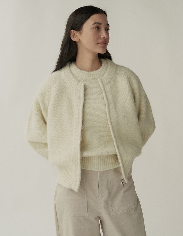 Verscent) Mohair knit jumper (cream)