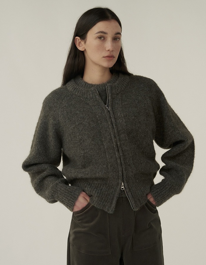 Verscent) Mohair knit jumper (cement khaki)