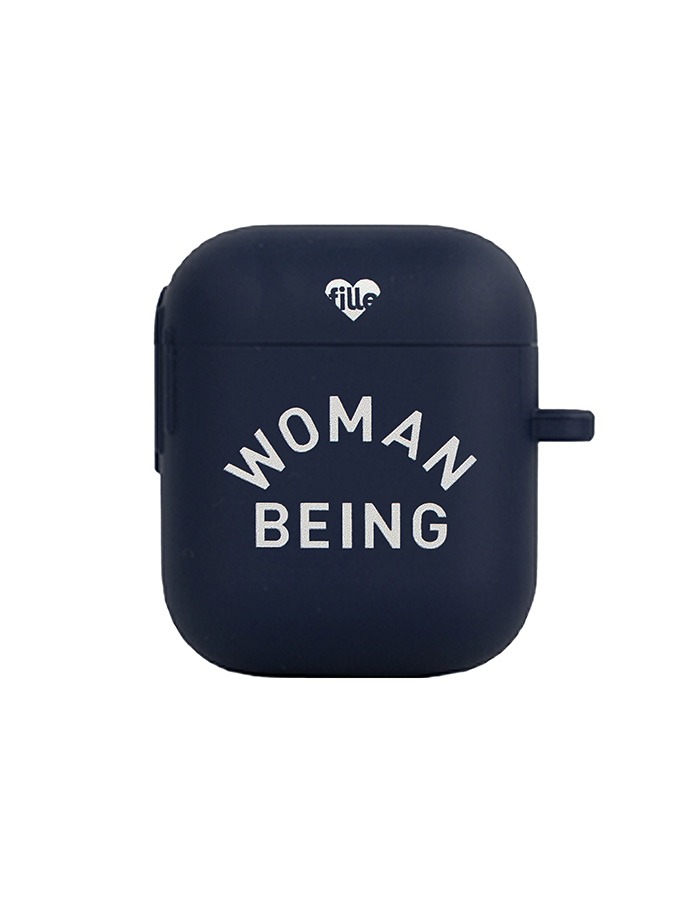 fille) 실리콘 WOMAN BEING AIRPODS CASE (NAVY)