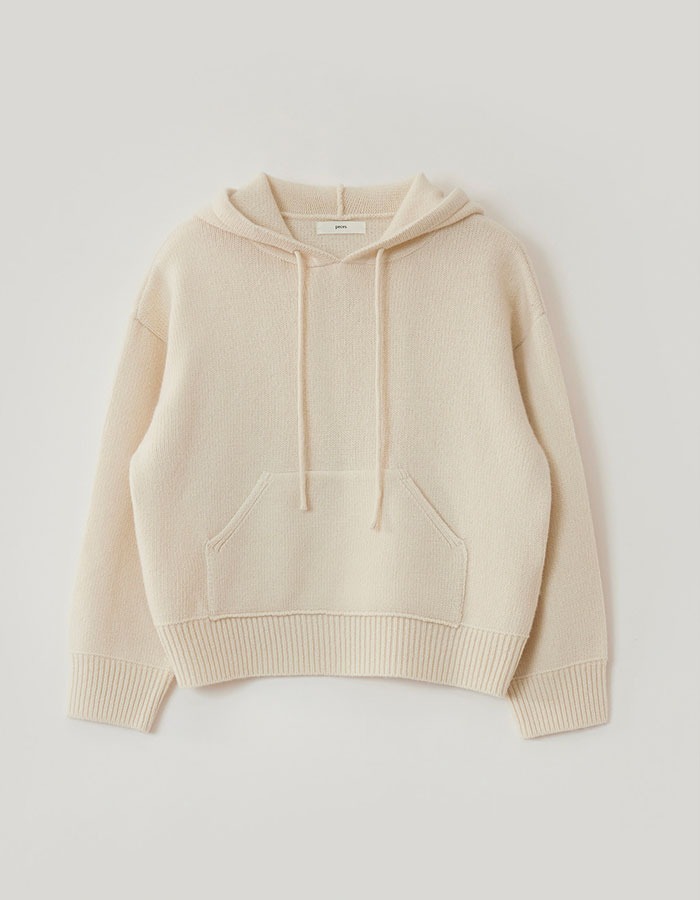 peces) Wool hoodie Knit (Ivory)