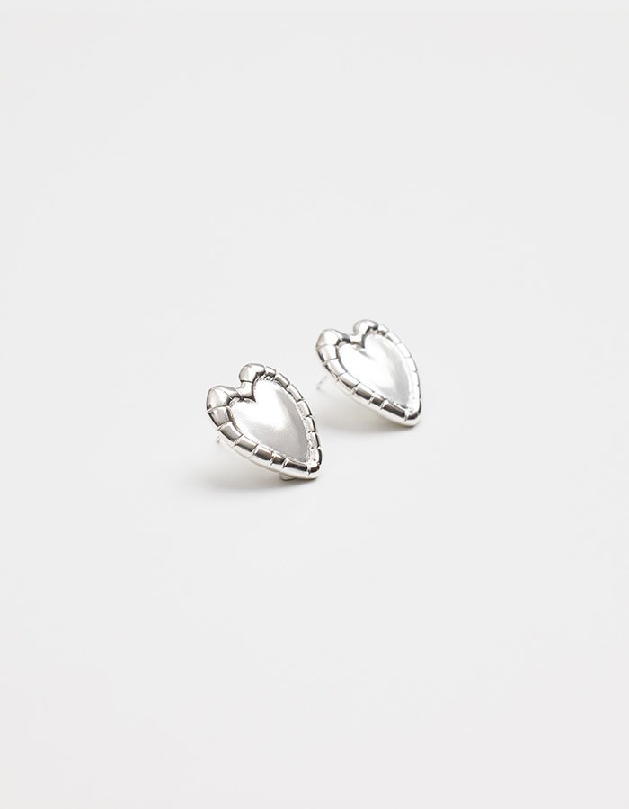 PI SEOUL) round heart earring