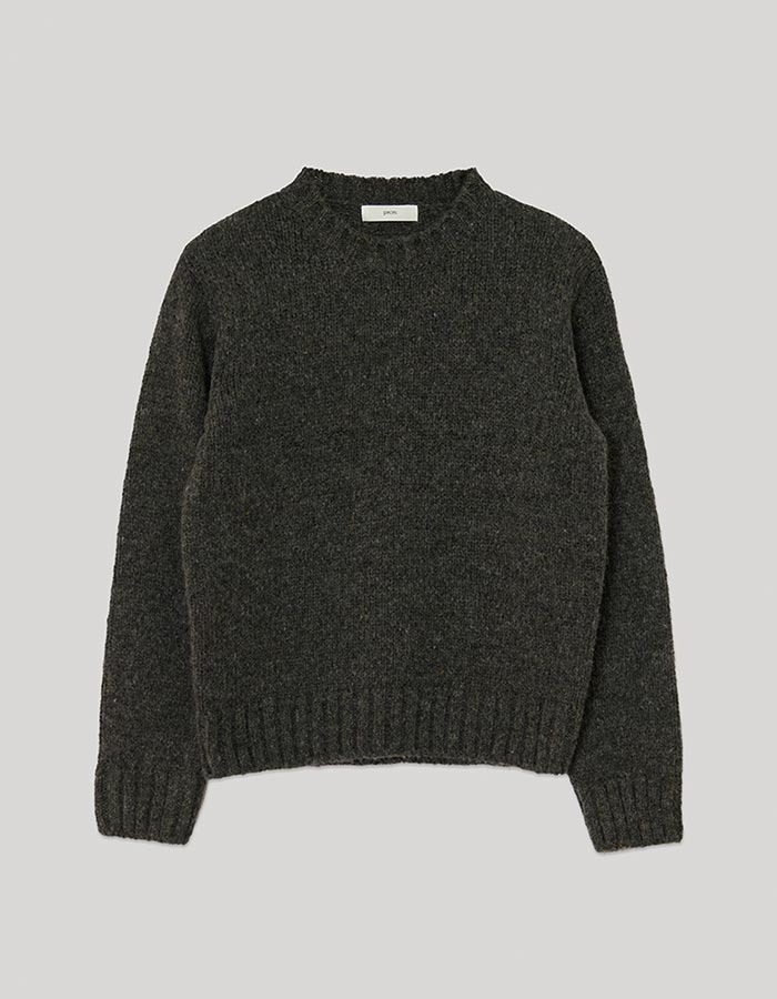 peces) Soft Alpaca sweater (Khaki Multi)