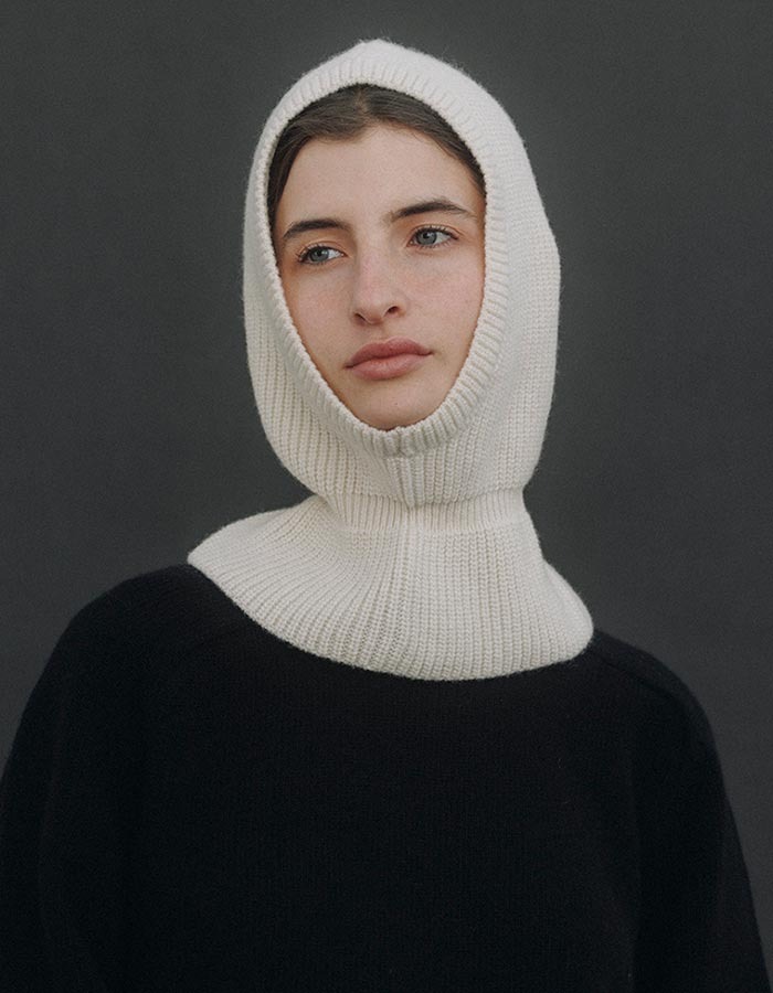 peces) CASHMERE BLENDED BALACLAVA (IVORY) 2차 재입고