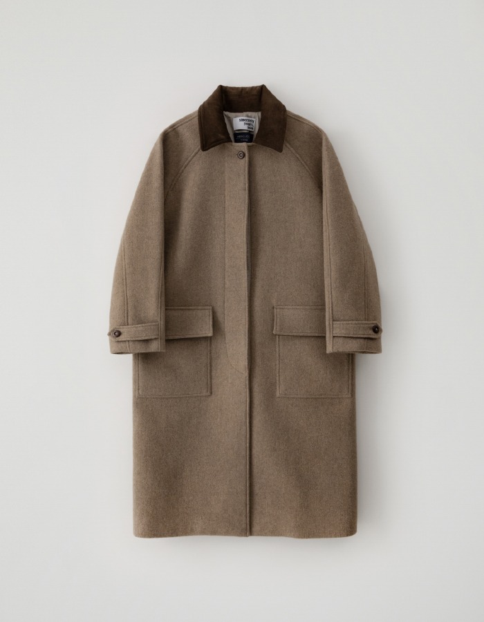 tolo) Wool Single Breasted Coat (Beige)