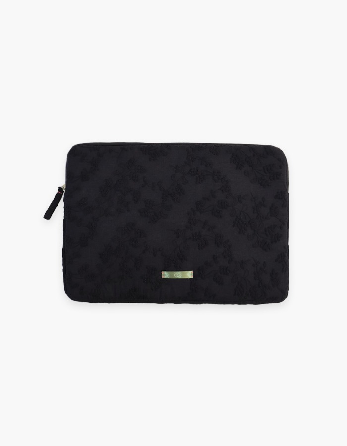 Colocynth) POOH NOTEBOOK POUCH BLACK TINY FLOWER